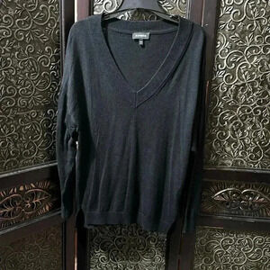Express long sleeve v neck sweater side slits size S | P